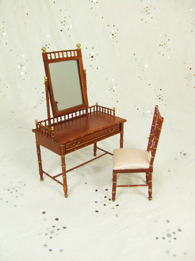 ** CA024-01+02 ** Walnut Dresser and Chair - Click Image to Close